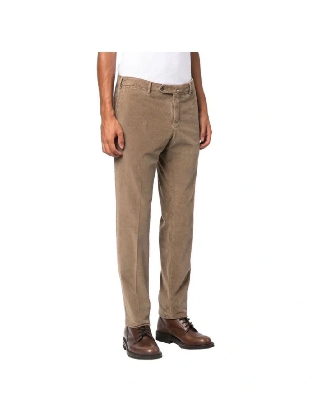 PT Torino Men’s Corduroy Pants Size Brown Slim Tapered NWT Cotton Cashmere
